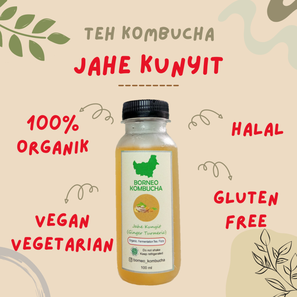

BORNEO KOMBUCHA JAHE KUNYIT ORGANIK HALAL 100 mL
