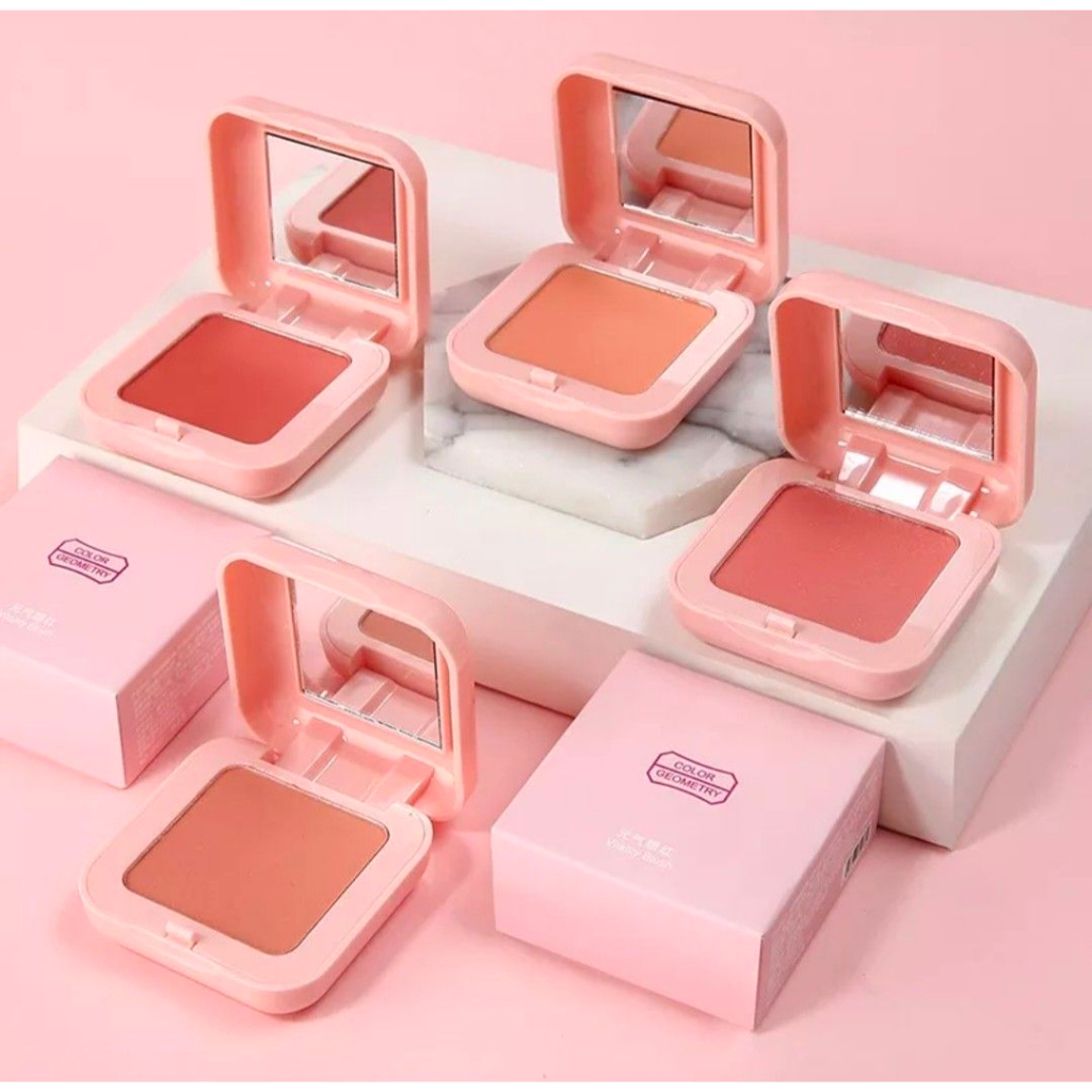 [READY] Lameila Color Geometry Blush On 3042 Natural Orange Palette 6 Color