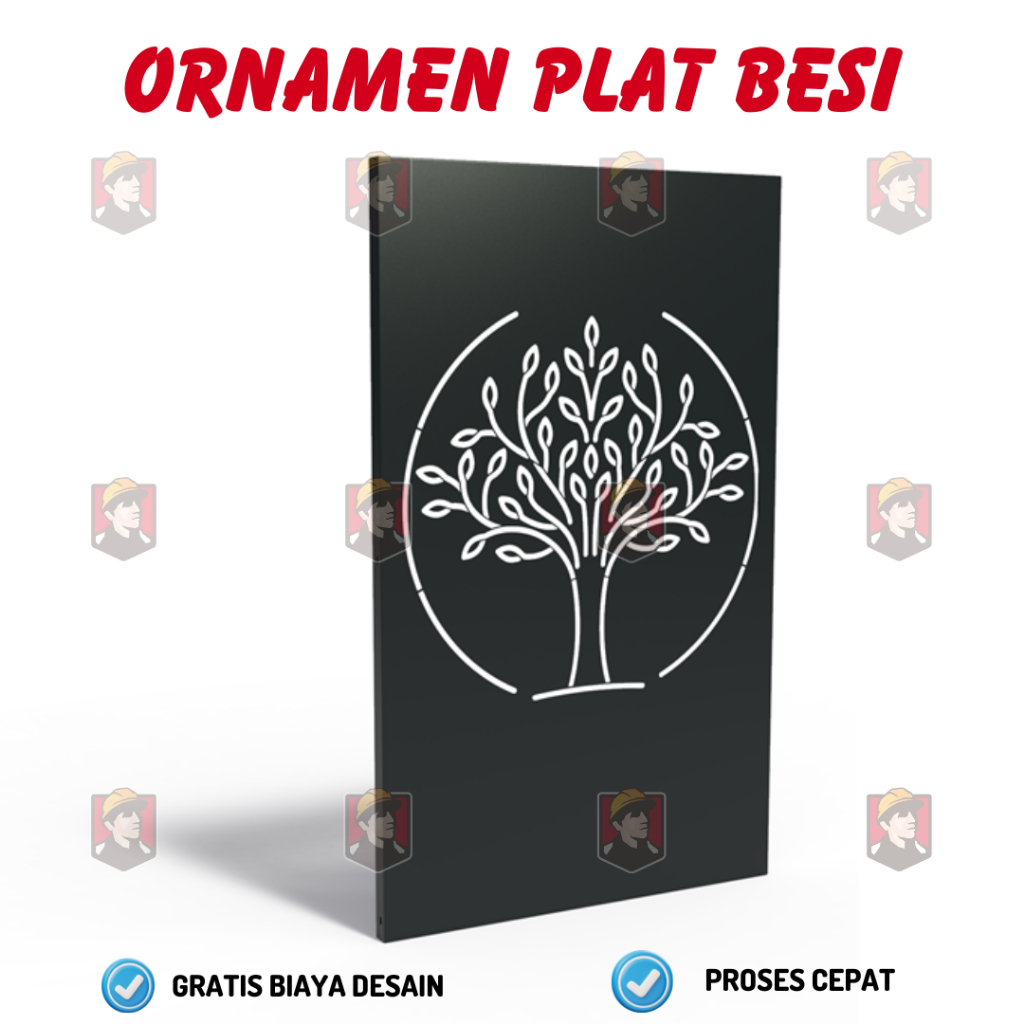 Ornamen Plat Besi Cutting Laser