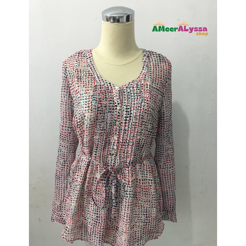 BLOUSE SIFON TANGAN PANJANG BLOUSE SIFON WANITA DEWASA