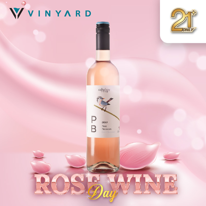 Rose Wine Sababay Pink Blossom 750 Ml ( Original &amp; Resmi By Vinyard )