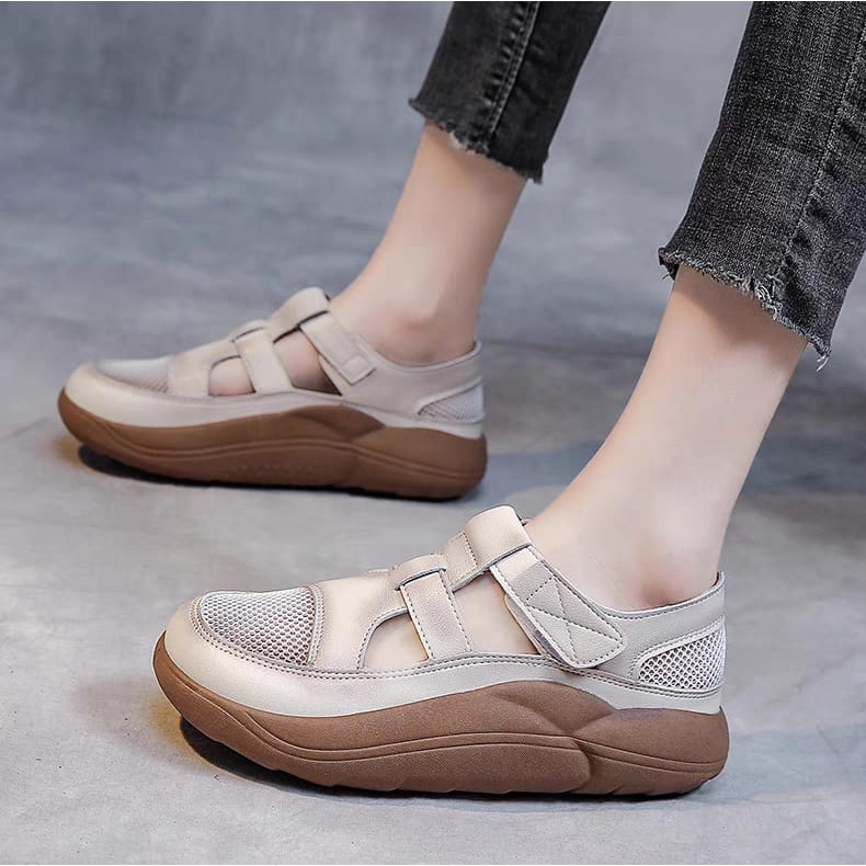 GROSIRTAS &quot;FREE BOX&quot; LV0214 Sepatu Wedges Wanita Import Sepatu Gladiator Wanita Korean Style