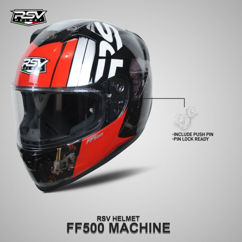 HELM RSV FF500 MACHINE RED