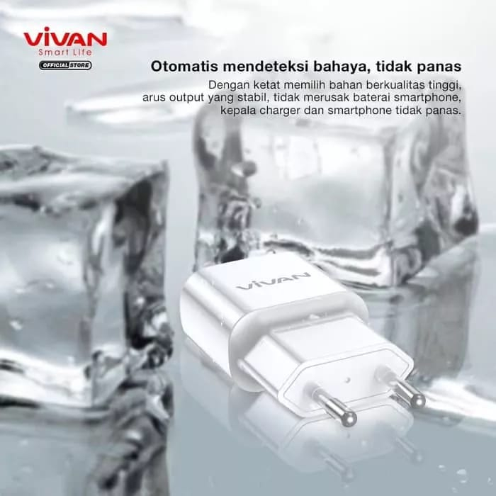 Vivan Charger Power Super ll Batok Fast Charging 3A 18W Dual Port Quick Charger Original QC3.0