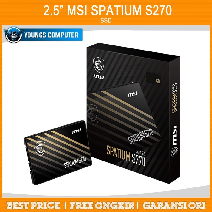 SSD MSI SPATIUM S270 240GB SATA 2.5&quot; - MSI SPATIUM S270 240GB 3D NAND