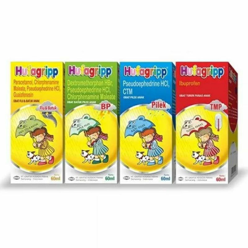 Hufagrip  Sirup 60ML / Obat Batuk Berdahak / Obat Demam