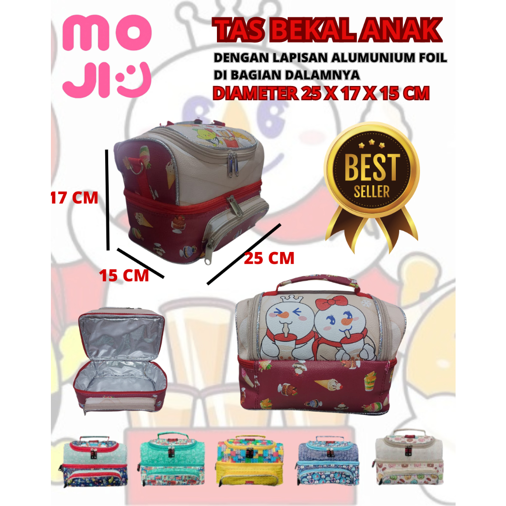 Tas Bekal Anti Air Makanan Elegan Aluminium Foil - Tas Bekal Motif Mixue