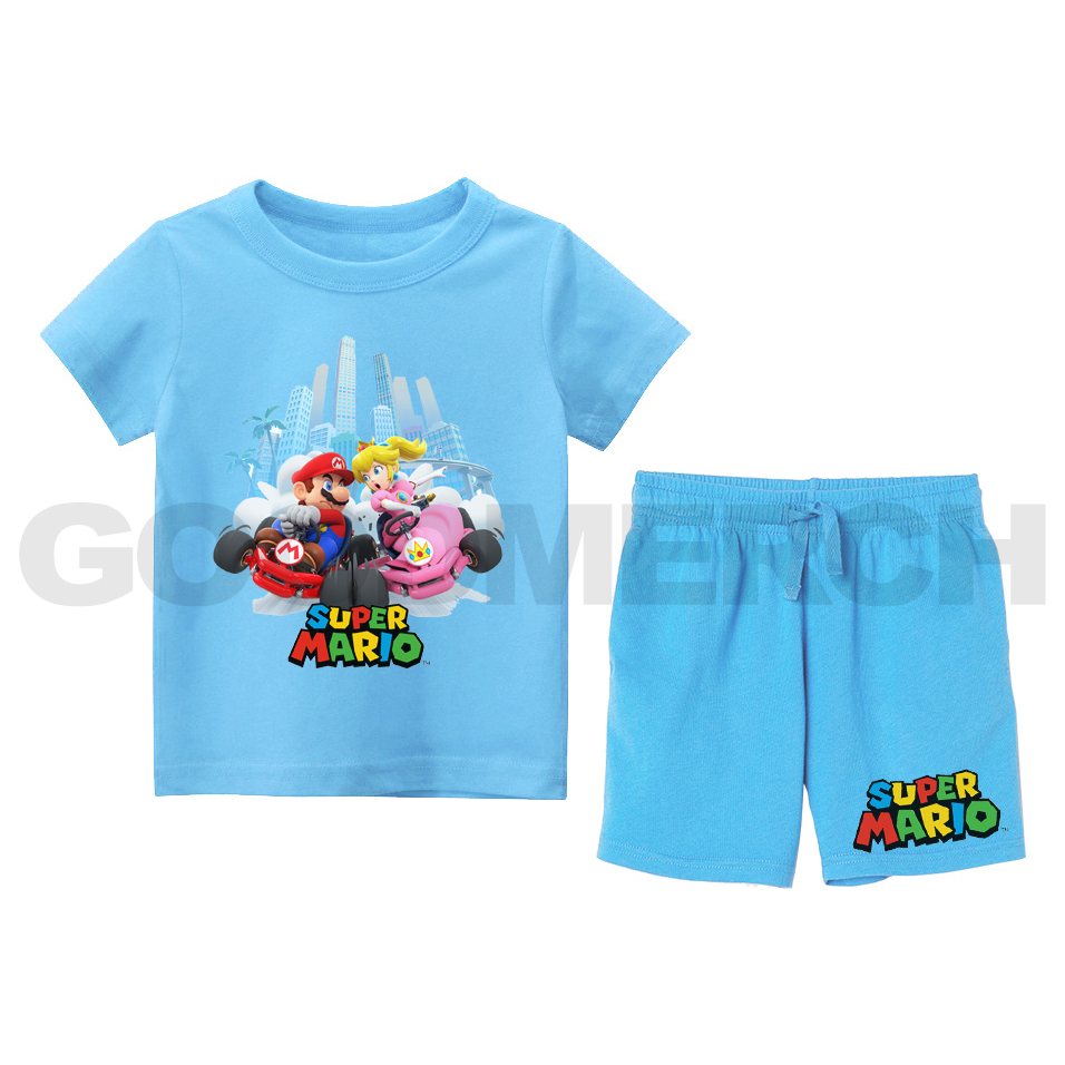 SETELAN KAOS ANAK SUPER MARIO BROS PRINCESS PEACH
