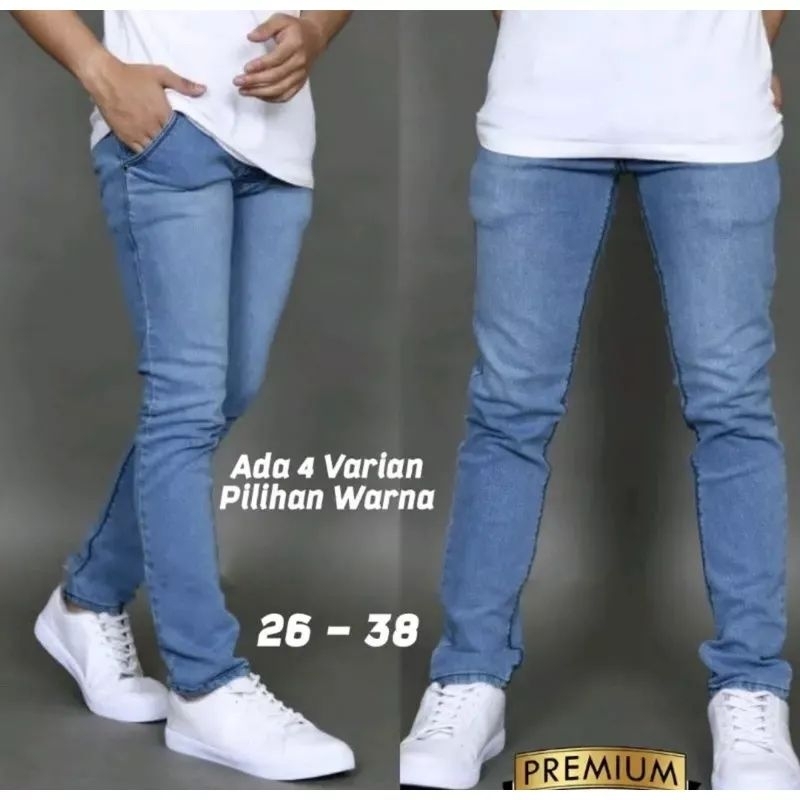 Celana panajang skiny streetch/celana panjang soft jeans terbaru masa kini