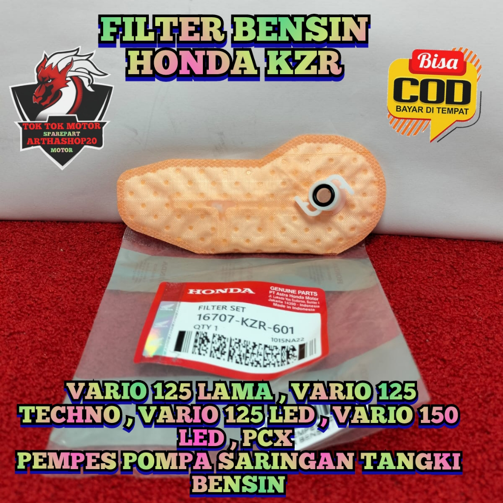 FILTER BENSIN HONDA KZR UNTUK MOTOR VARIO 125 LAMA, VARIO 125 TECHNO, VARIO 125 LED, VARIO 150 LED, 