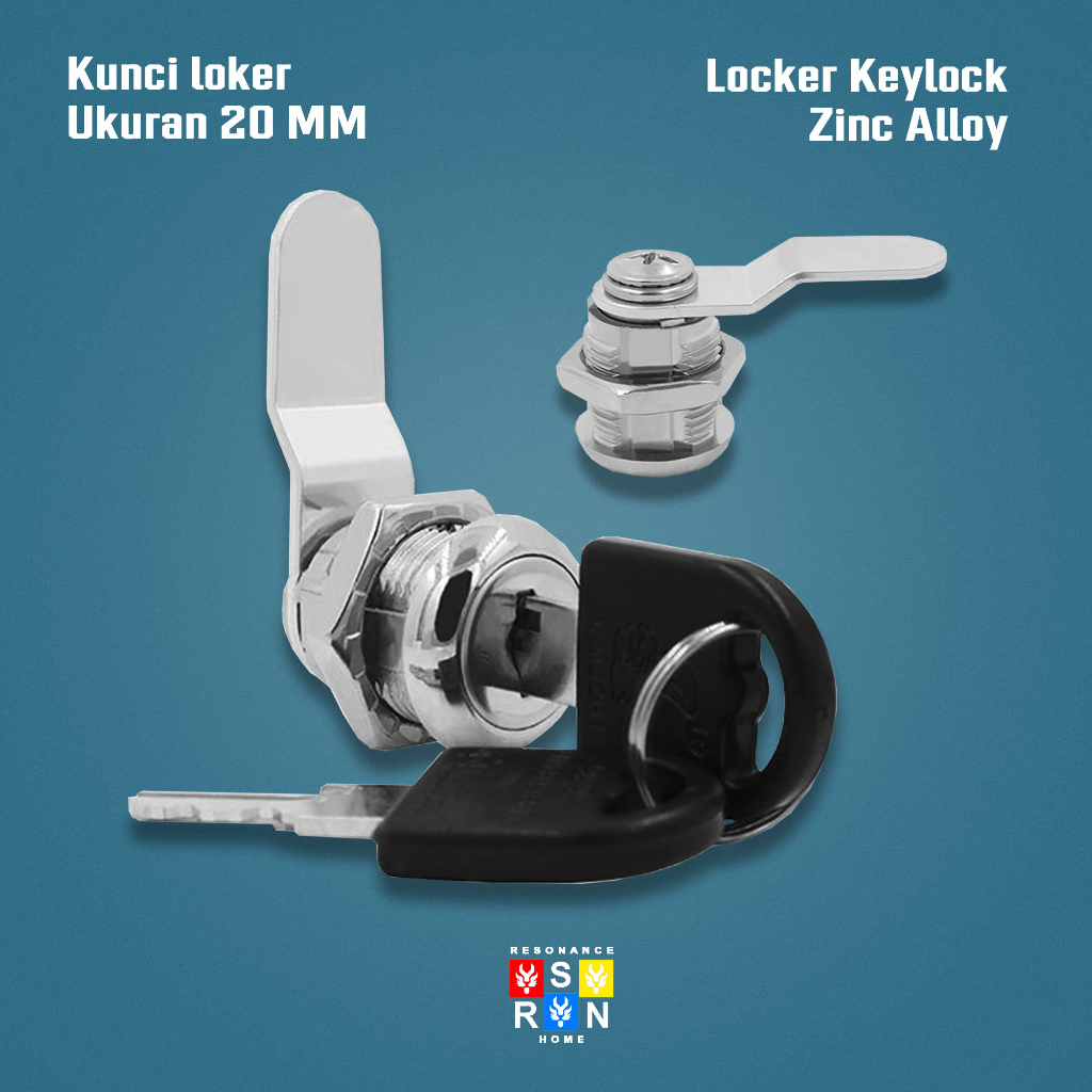 Kunci Laci Lemari Camlock Lengkung 20MM / Locker Lock RESONANCE HOME