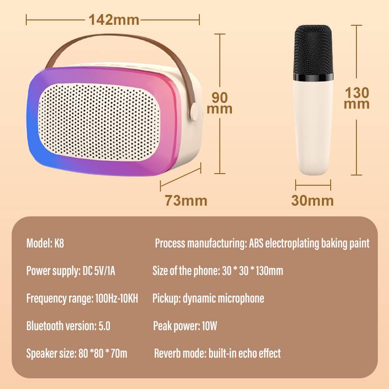 【COD】AFS Portable Microphone Karaoke Speaker Bluetooth RGB Hi-Fi Sounds Portable Wireless Karaoke - S32