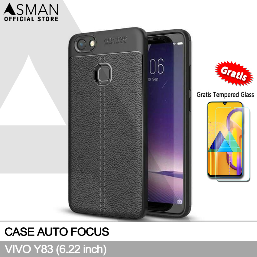 Ultraslim VIVO Y83 (6.22&quot;) | Soft Case Black Matte + FREE Tempered Glass