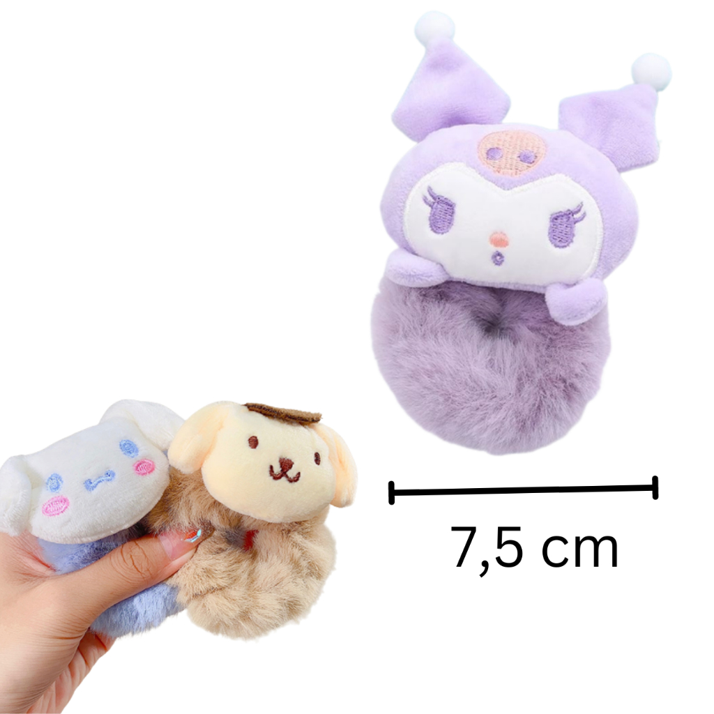 3SP | ART57 Ikat Rambut Scrunchie Karakter Boneka Kartun Jepang Lucu Ikat Rambut Lucu Ikat Rambut Anak Anak Karet Rambut Lucu