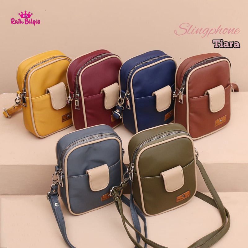 TIARA SLINGPHONE RATU BILQIS tas hp wanita murah chocoly anti air