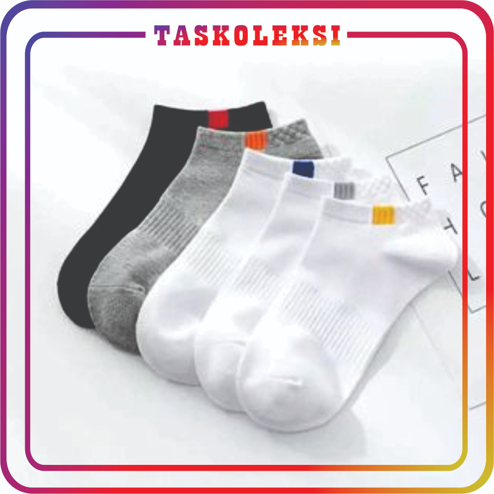 ☛TK☚ Kaos Kaki Polos Emblem Kotak Kaos Kaki List Warna Atas KK148