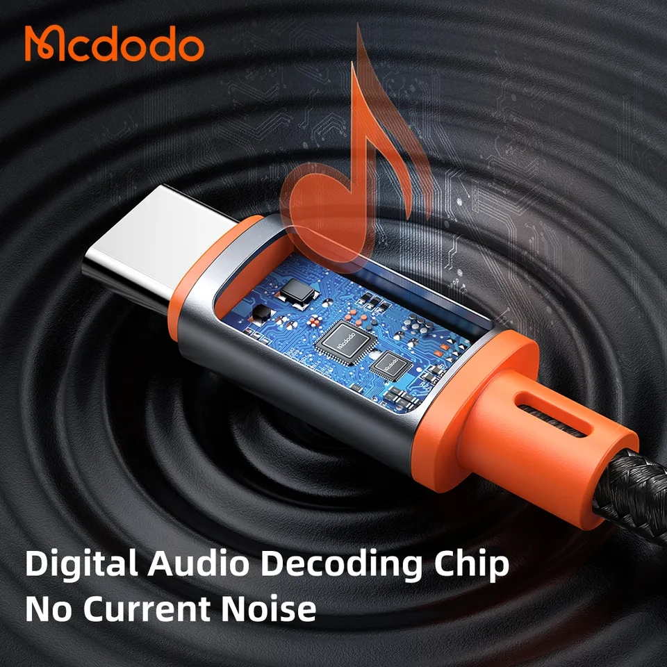 MCDODO Type C to 3.5mm Headphone HiFi DAC Audio Aux Cable for Samsung Ipad Pro Huawei P40 S22 S23 Audio Adapter OTG