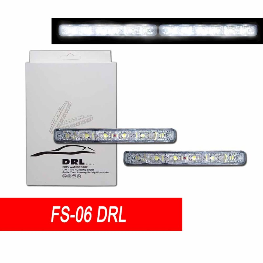 DRL LED MODEL FORTUNER 2 x 6 TITIK / LED DRL 6 TITIK BAHAN PLASTIK