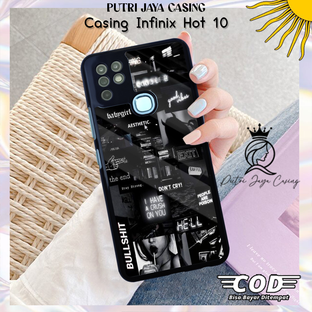 Case Hp Infinix Hot 10 Casing Infinix Hot 10 Motif AESTHEBLACK Casing Terbaru Case Karakter Lucu Cas