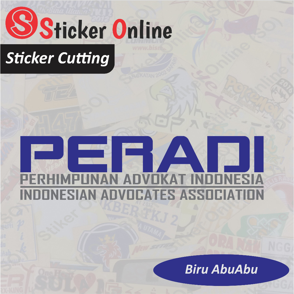 Stiker PERADI Advokat | Sticker Cutting PERADI Advokat