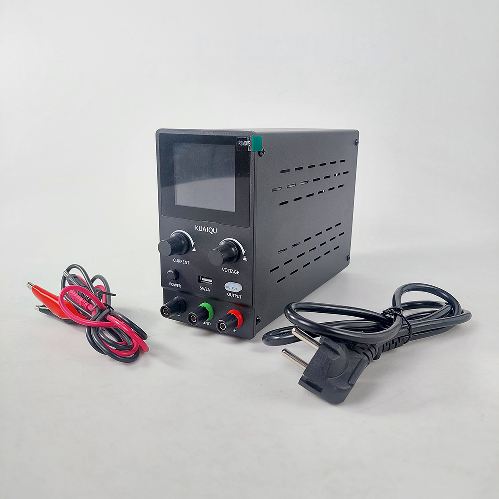 KUAIQU Adjustable DC Power Supply Regulated 30V 10A 300W - SPPS-B3010D - Black