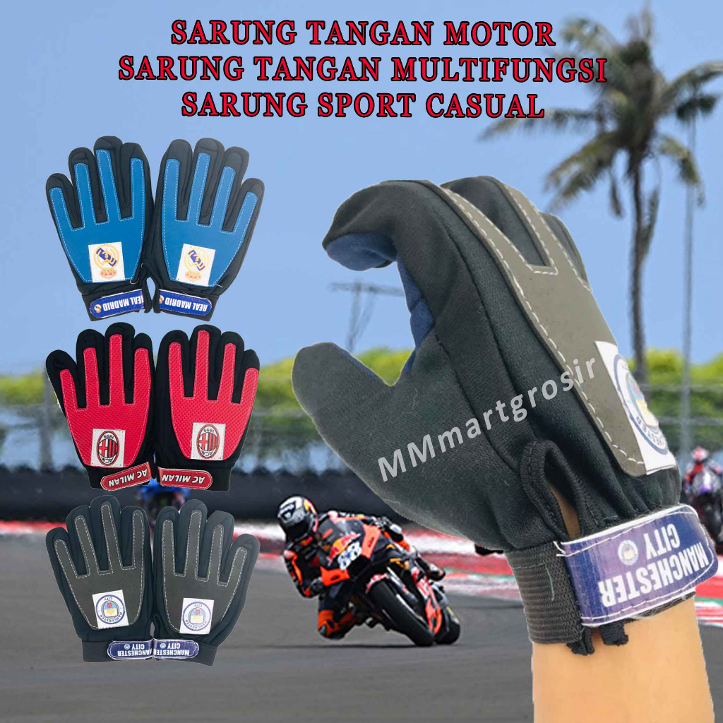 1 Set Sarung Tangan / Sarung Tangan Motor / Sarung Tangan Sport Casual / Allsize