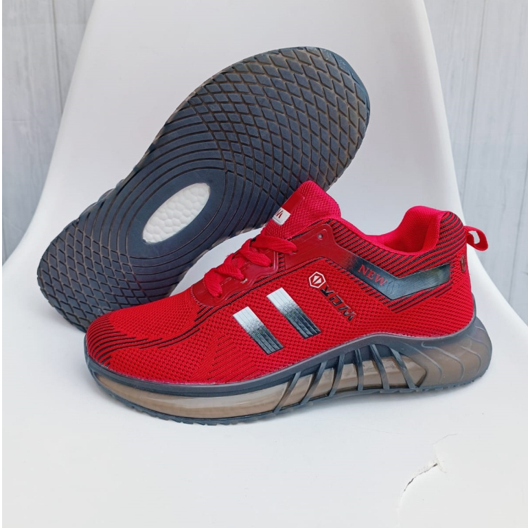 Sepatu Olahraga Sepatu Lari Sepatu Running Sepatu Pria Premium Import KDM LF1624 NEW RED