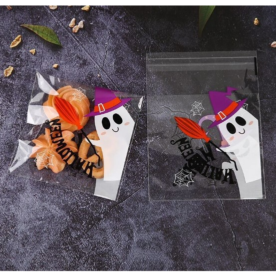 

Plastik Fancy Cookies - Kue - Permen SMILE GHOST 10x10