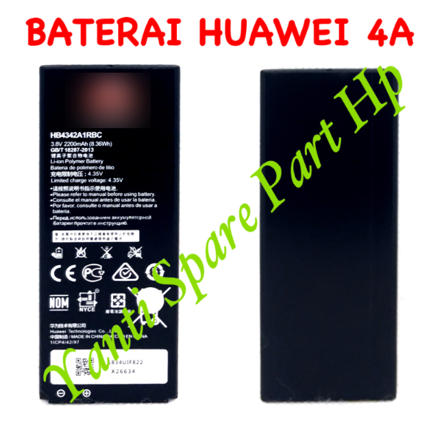 Baterai Huawei Honor 4A Y6 Y5II Y6II HB4342A1RBC Orignal New