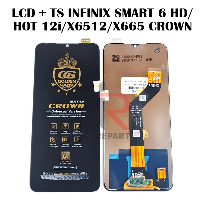 LCD INFINIX SMART 6 HD / HOT 12I / X6512 / X665 FULLSET TOUCHSCREEN