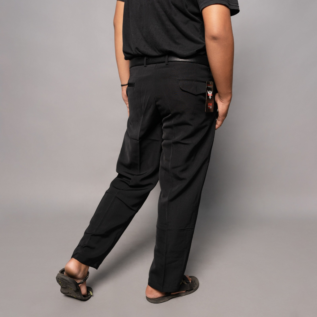 Celana Formal Pria FDN Hitam standar - jumbo | Azzahra Denim