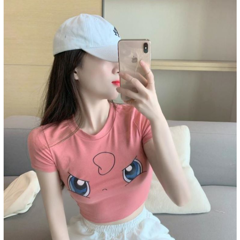 【MISSHONEY】Women Tshirt Crop Top Lengan Pendek 2176