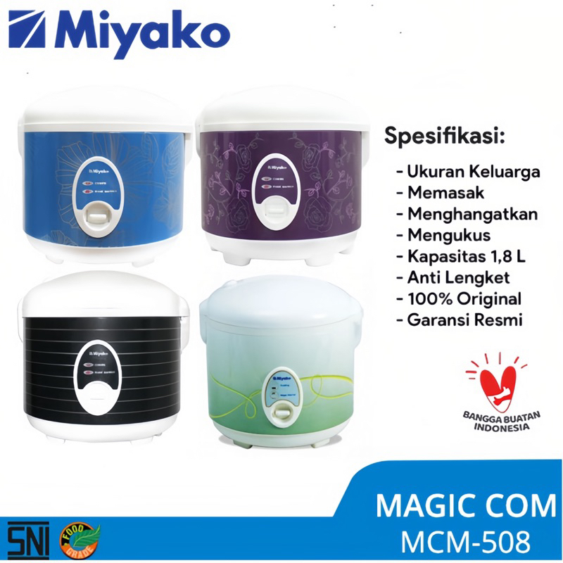 Miyako - Magic Com Miyako 1,8 Liter MCM 508