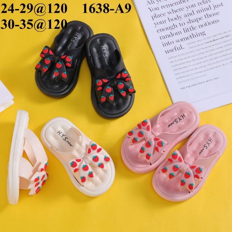 Sandal Anak Strawberry Sandal Pita Anak Perempuan Sandal Import Anak Terbaru