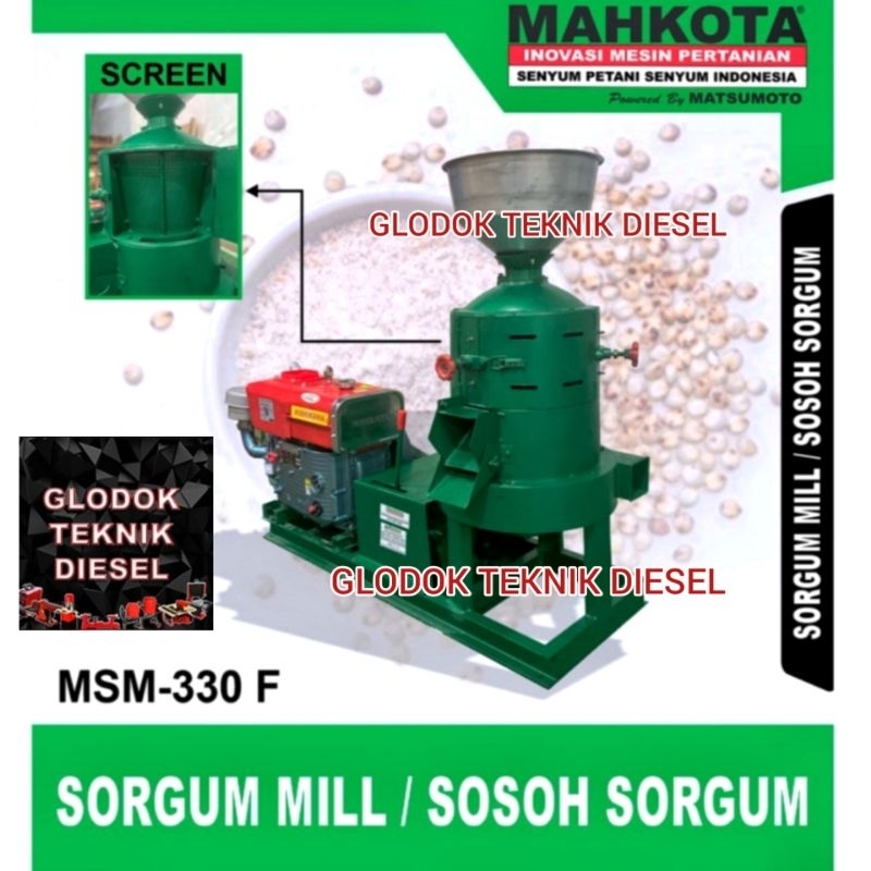 Mesin Gilingan Sosoh Sorgum Mill Mahkota MSM 330 F ORIGINAL