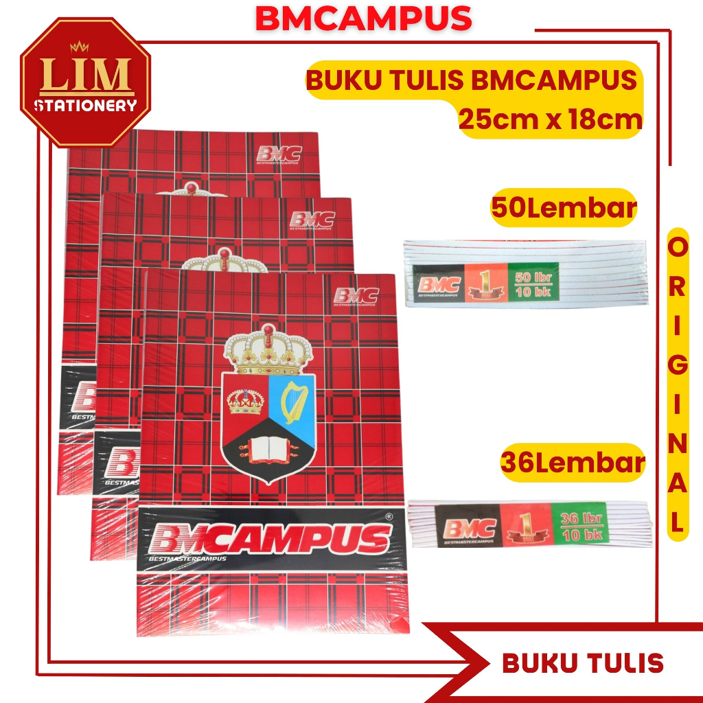 

Buku Tulis BMCampus 50/36 Lembar 1Pack (10Pcs)