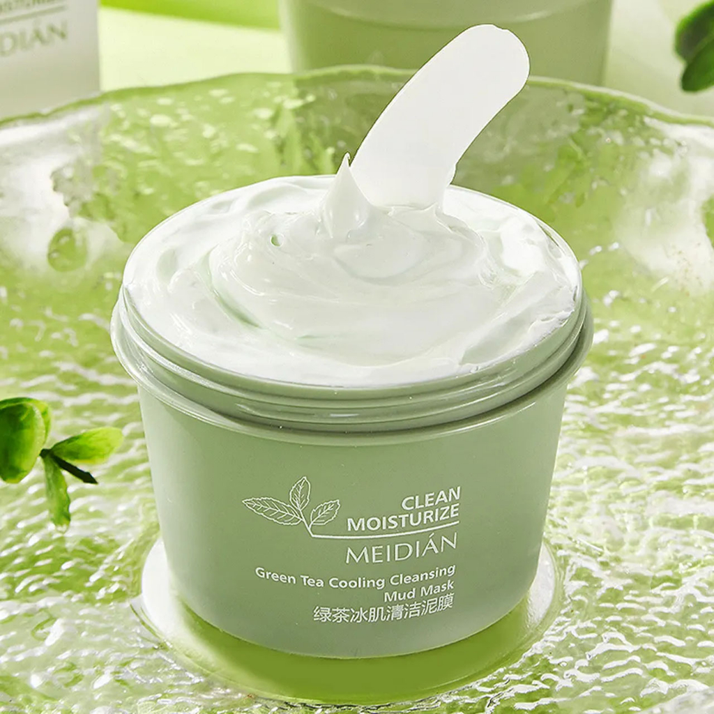 SHINE STAR - ORIGINAL 100% MAIGOOLE MEIDIAN GREEN TEA COOLING CLEANSING MUD MASK /CLAY MASK MASKER WAJAH KOMEDO