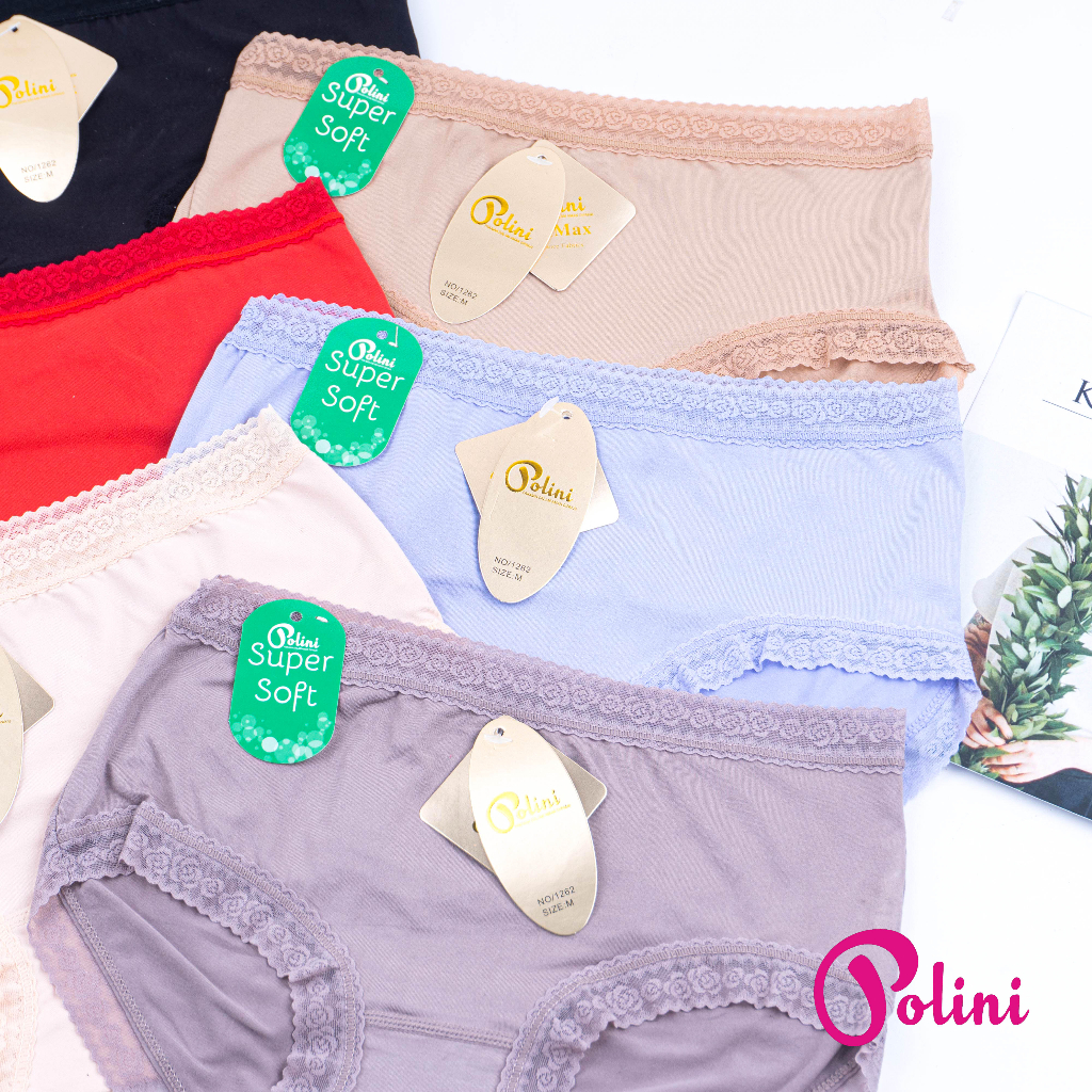 Celana Dalam Wanita POLINI 1262 / Cd Undies Premium Motif Bunga / Dalaman Cewek Bahan Katun Elastis Super LEMBUT