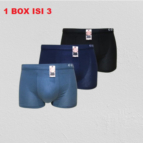 ( 1 BOX ISI 3 ) Celana Dalam BOXER Pria UNDUNLONG / CD Sempak BOXER Laki Laki IMPORT / Dalaman Cowok Super LEMBUT