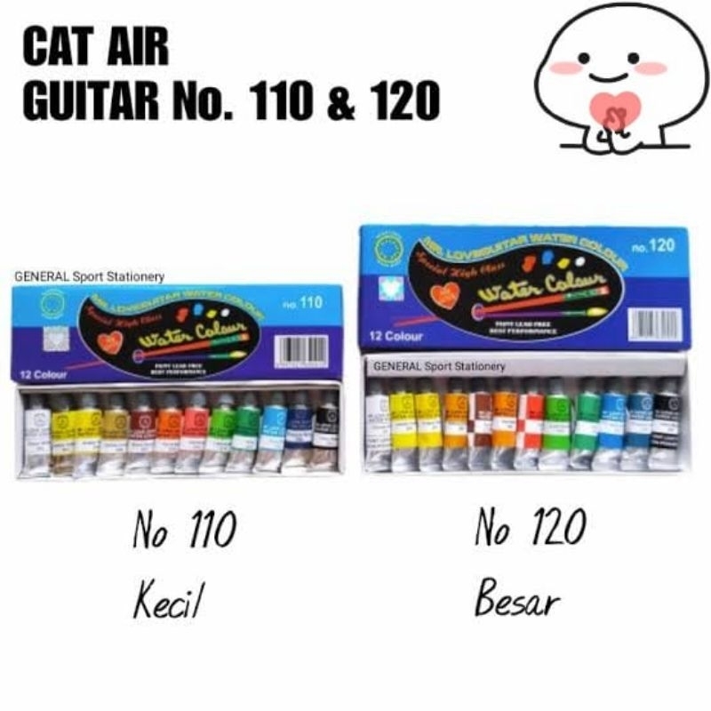 

CAT AIR 12 WARNA GUITAR NO. 120 / WATER COLOUR