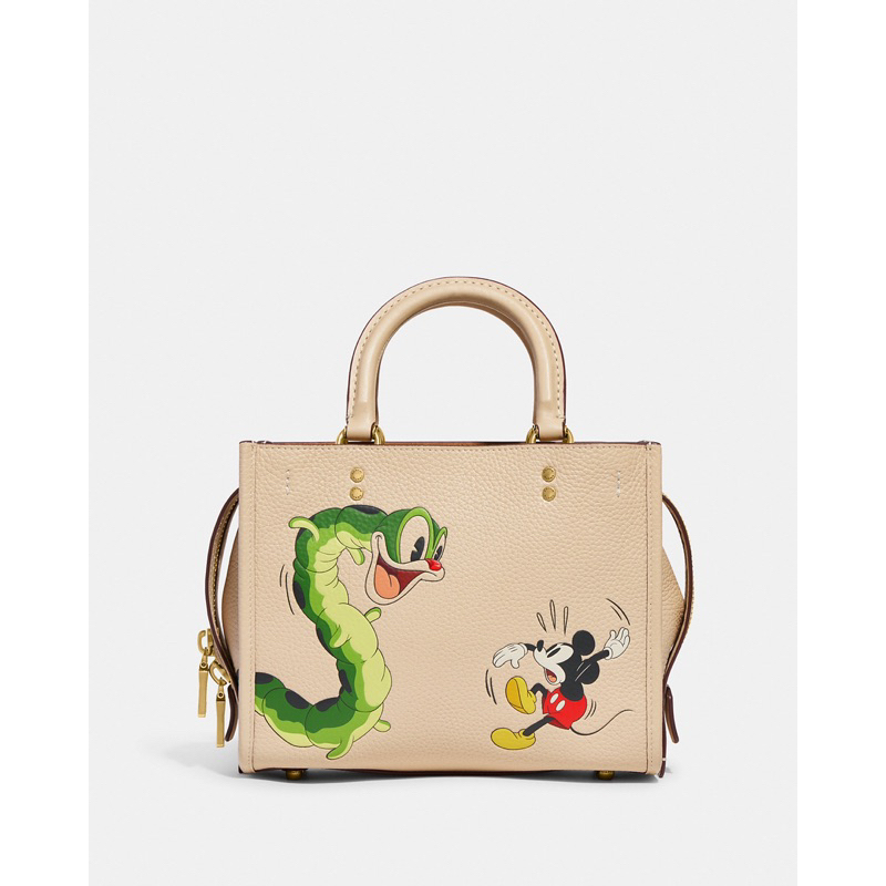 Coach Disney X Coach Rogue 25 In Regenerative Leather With Mickey Mouse And Caterpillar (CH 461)