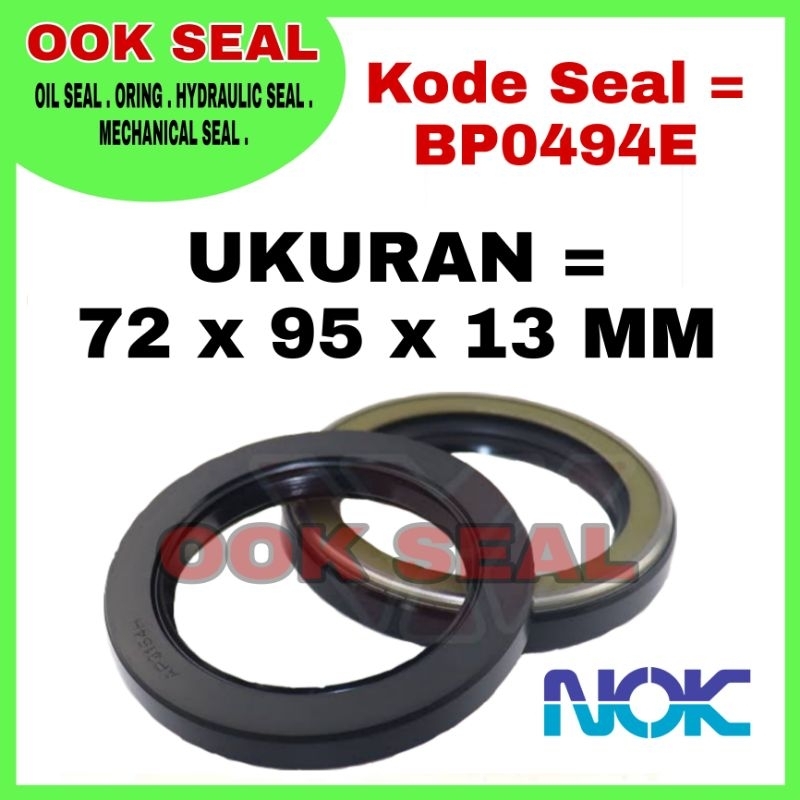 Seal BP0494E NOK / TCN BP0494E NOK / Oil Seal TCN NOK / TCN Seal / Seal TCN 72 x 95 x 13 / Oil Seal 