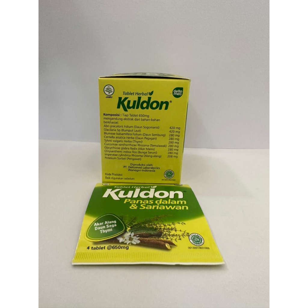 Kuldon Tablet Strip isi 4 Tablet / Mengatasi Panas Dalam dan Sariawan