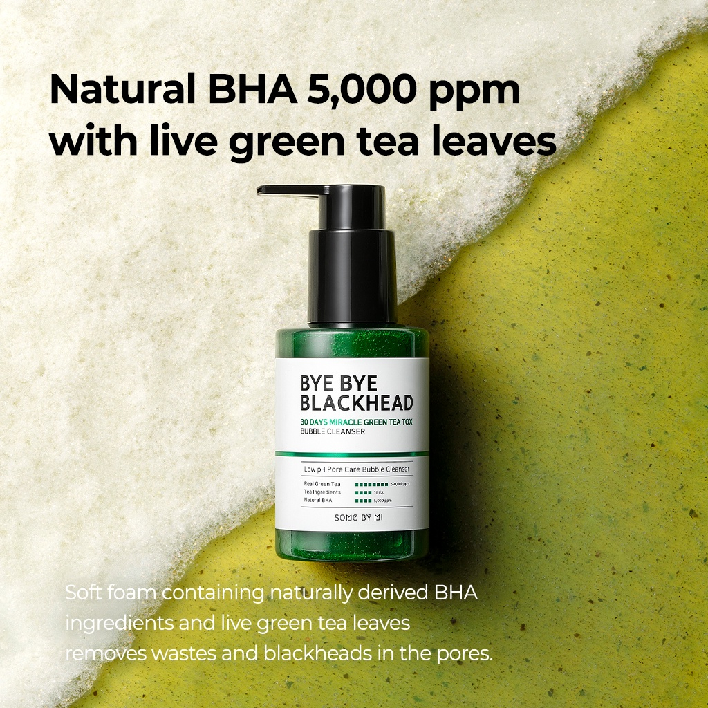 SOME BY MI Bye Bye Blackhead Green Tea Tox Bubble Mask Facial Cleanser 120gr