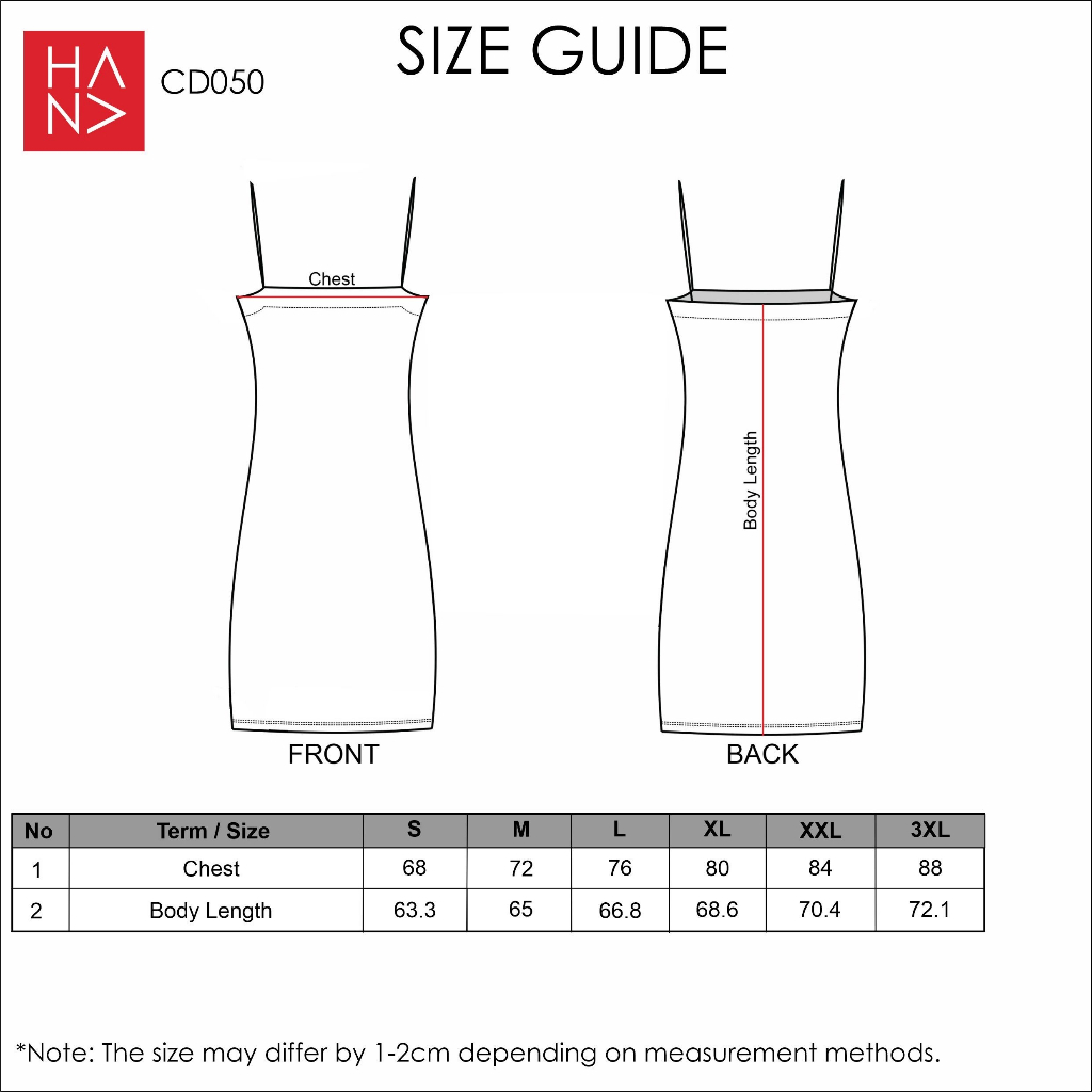 Hana Fashion - Laura Spaghetti Strap Dress Wanita -  CD050