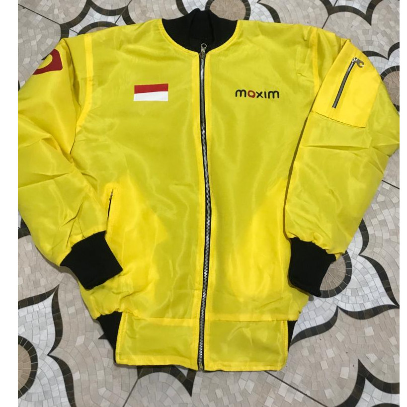 Jaket bomber maxim kuning murah meriah