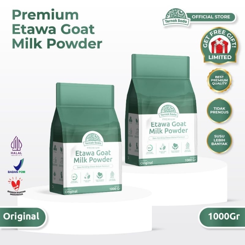 

Ternak Sada - Susu Kambing Etawa Bubuk 1 Kg Original BPOM Alami Organik