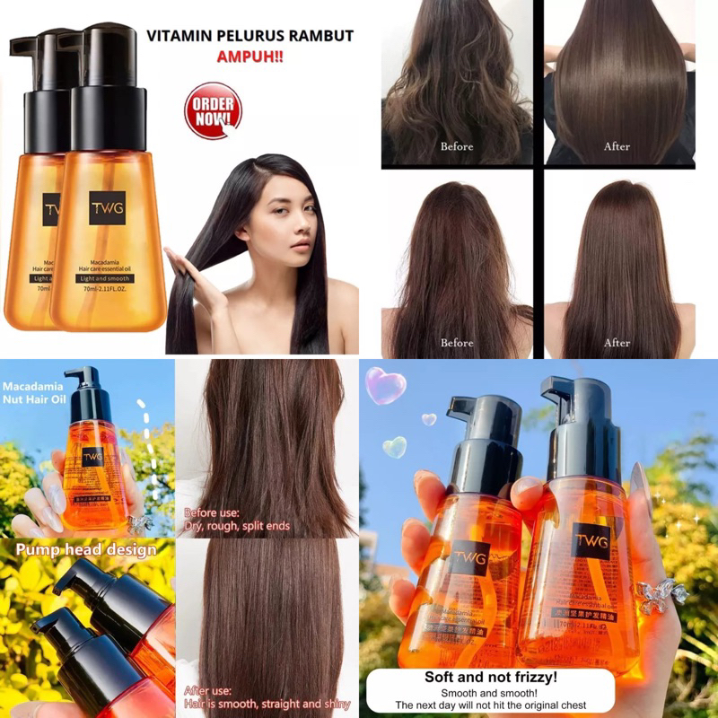 GRATIS ONGKIR COD MEDAN TERMURAH TWG VITAMIN RAMBUT RONTOK/KUSUT KOREAN PERFECT HAIR REPAIR SERUM