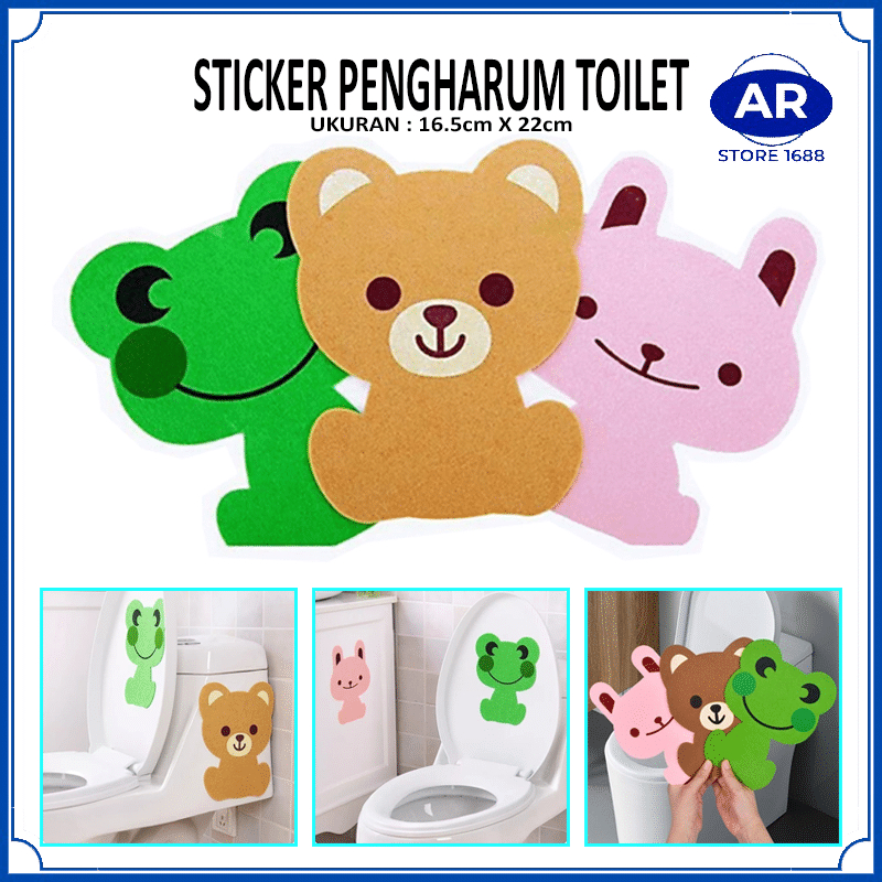 AR STICKER PENGHARUM TOILET / TEMPELAN KARAKTER PEWANGI RUANGAN KAMAR MANDI