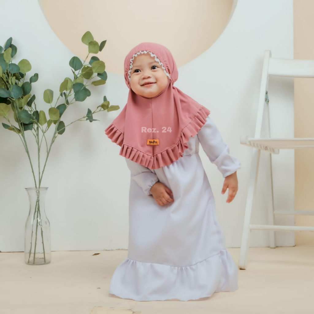 HIJAB INSTAN BABY REMPEL USIA NEW BORN - 2 TAHUN